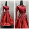 Scene Wear Standard Dance Dress Ballroom Red Color Costum Waltz Modern Social Dancing