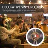 Wandklokken 12 PCS Record Decoratie Ornament Records Disc Decor PVC Room