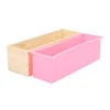 Bakeware Tools 1200G Diy Soap Wooden Mold Box Silicone Liner Rectangular Loaf Swirl Tool Candle Making