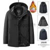 Parkas pour hommes 90% doudoune hommes blanc canard manteau d'hiver à capuche coupe-vent chaud voyage Camping pardessus nouveau en épaissir couleur unie vêtements J231107