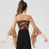 Stage Wear Doubl High-end Latin Dance Clothes On With Chest Pads Women's Moden One-piece Top Female