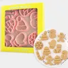 Baking Moulds 8 PCS Christmas Series Biscuit Mold Set Festive Shapes PP Material Cookie Molds