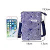 Evening Bags Idyllic Leaf Fabric 5-layer Messenger Mobile Phone Bag Case Shoulder Purse Pouch Handbag Wallet Women's Tote 2023