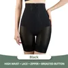 Intimo modellante da donna Flarixa Lace Vita Trainer Body Shaper Pancia Dimagrante Pancia alta piatta Mutandine Shapewear Controllo donna con cerniera