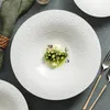 Plates Creative Ceramic Fruit Salad Bowl Horn Western Pasta Plate Home Round Dessert Noodle Soup Big Restaurant Tableware