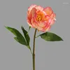 Decorative Flowers Silk Artificial Peony Flower For Wedding Bouquet Home Decoration Accessories Living Room