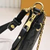 Damer Luxury Designer Shoulder Bag Mini Crossbody Chain Armpit Wave Handväskor Gamla blommabrun 3-i-1 Tygväska Fashion Cross Body Wallet