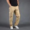 Men's Pants Men's Cargo Pants Loose Military Tactical Pants Multi Pocket Trousers Pantalon Homme Large Size 42 Men's Military Top 230407