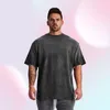 Schlichtes, übergroßes T-Shirt für Männer, Fitnessstudio, Bodybuilding und Fitness, lockere lässige Lifestyle-Kleidung, T-Shirt für Männer, Streetwear, HipHop-T-Shirt, T200219695094