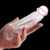 Giocattolo del sesso Massaggiatore Riutilizzabile Manica Del Pene Extender Cock Rings Ritardo Eiaculazione Silicone Glande Copertura Ingrandimento per Gli Uomini