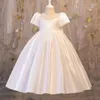 Flickaklänningar Flower Girls Dress For Wedding Children Princess Evening Party Pageant Long Gown Kids Formal Vestido Clothes