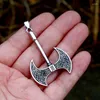 Подвесные ожерелья топор Ares Viking Celtic Knot из нержавеющей стали мужчины Женские цепные цепные панк модный украшение