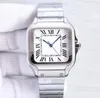 디자이너 자동 고급 U1 최고 등급의 새로운 스퀘어 시계 35mm 및 40mm 크기의 스테인리스 스틸 기계식 시계 케이스 및 팔찌 패션 남성 남성 손목 시계