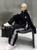 Frauen Zwei Stück Hosen Insozkdg 2023 Herbst Sport Anzüge Mode Lässig Sweatshirt Anzug Weibliche Koreanische Ensembles Femme Gespleißt