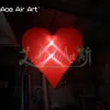 Acceptera anpassade dekoration Uppblåsbara hjärtan Annonsering Hängande hjärtmodell med LED -lampor för alla hjärtans dag