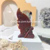 Ręcznie rzeźbiony ocean Jasper Butterrfly Fairy Figurine Prezent dla dzieci jej uzdrawiający kwarc kryształ faerie rzeźbia