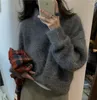 Pulls pour femmes Mode Femmes Turtleneck Épais Chaud Mohair Tricoté Pull Jumpers Automne Hiver Mink Cachemire À Manches Longues Lâche