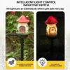 Gräsmattor Laws Light LED Solar Multi Craft Miniature Fairy House Decor Led Cottage Christmas Lamp Light Harts Solar Powered Garden OU F4Q6 P230406