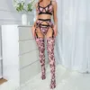 Sexy lingerie feminina corpo roupa interior leopardo renda sutiã transparente camisola erótica breve conjuntos íntimos trajes porno