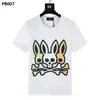 Modemerk heren Casual t -shirt Spirit Konijn Print zomer ronde nek polos ademende schedel zwart en witte korte mouw top