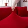 Chair Covers Red Four Seasons Universal Type Milk Silk Elastic Sofa Cover Full Printed Couch For 3 Cushion Slipcover