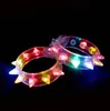 Decoração de festa LED Pulseira brilhante acende piscando piscando Spike Wrist Strap 200pcs Party Kids Toy SN4238