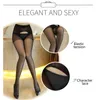 5 PC Sexy Socks Sexy Open Crotch Pantyhose Stockings Tights for Women Black Skin Nylons Lady Mesh Seamless Crotchless Pantyhose Collant Femme Z0407