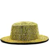 Baskar disco boll cowboy hatt cowgirl hattar ser fantastisk ut i solen mössor med speglade glas juveler mesh accenter kvinnor