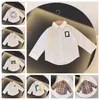 New children's designer long-sleeved shirt classic ribbon letter plaid casual fashion children's clothing foreign trade Size 100-160cm D1
