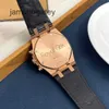 Relojes de pulsera de lujo suizos Royal Oak Series Reloj mecánico automático para hombre con diamantes originales en oro rosa de 18 quilates 26557OR 39 mm IAAB