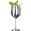 Vinglas i rostfritt stål bägare Champagne Cup Glass Cocktail Creative Metal for Bar Restaurant
