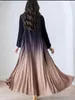 Płaszcze damskie okopy miyake oryginalny plisowany gradientowy printowany płaszcz dla kobiet pełne flary rękawy elegancki wieczór 2023 Autumn
