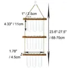 Vases 3 Tiered Wall Hanging Test Tube Hydroponic Plant Propagator With Wooden Stand Transparent Propagation Station