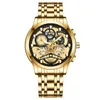 ساعة Wristwatches رجال الأعمال رجال الأعمال الكوارتز حزام الصلب مضيئة العلامة التجارية الفاخرة مقاوم للماء wristwatch