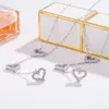 Necklace Tiffan Heart Women's Fashion Love Diamond 925 Sterling Silver Triple New Pendant Clavicle Chain Designer Tiff Luxury Jewelry 5XQR