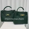 Tote East/West Andiamo Totes Schultertasche Botteega Taschen Designer-Kapazitätstasche Veneeta Echtes einzelnes Leder gewebt große Handtasche Metallseil Umhängetasche Schnallenbeutel