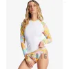 Dambadkläder Flickor Simning RashGuard Surfing Dykning Tight långärmad T-shirt Snorkelskinn UV-skydd Kvinnor Surf Rash Guard