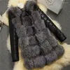 Cappotto da donna in pelliccia sintetica giacca in pelle sottile 2023 inverno spesso caldo per donna cappotto a maniche lunghe nero abbigliamento in peluche femminile