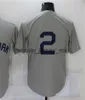 2 Derek Jeter Baseball Blank 2023 Stitched Jerseys Men Women Youth Size S-XXXL