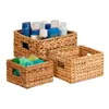 Flatware Sets Can Do Three Water Hyacinth Woven Nesting Storage Baskets With Handles