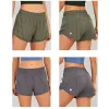 Ll dames yoga shorts running sportkleding arrangement running shorts rits pocket gym joggen in dames casual meisje luxe hoge taille uitgelijnde korte ll yogadcy4