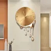 벽 시계 산업 거실 럭셔리 금 특이한 빅 시계 홀 아트 Horloge Murale Home Decor Modern