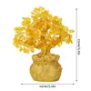 Decorative Objects Figurines Yellow Crystal Creative Lemon Lucky Tree Chinese Feng Shui Money Tree Wealth Tree Desktop Decoration Home Decoration Airdrop 230407