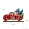 Decorações de Natal Decorações de Natal Decorações de madeira estilo treliça de carro Pick-up Truck Decorações de mesa Decorações de madeira de Natal R231107