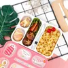 Bento Boxes Children's Lunch Box Hoge capaciteit Tablet Computer Voedselcontainer Travel Hiking Camping Office School Lekbestendig draagbare lunchbox 1000 ml 230407