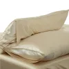 Solid Queen/Standard Silk Satin Pillow fodral Bäddskudde Smidigt hem