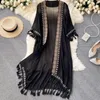 Women's Blouses Vintage Embroidery SunProtection Shirts Women Summer Autumn Black White Casual Loose Streetwear Chiffon Long Sun Cardiga