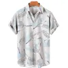 Herren Freizeithemden Vogel Kostüme Urlaub Vintage Kleidung für Herren 3D Hawaiian Blumenbluse Muster Hochwertiges Luxus Herrenhemd