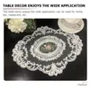 Table Cloth 2pcs Floral Kitchen Placemat Lace Doilies