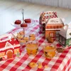 Décorations de Noël Coffrets cadeaux Cookie Treat 3D Xmas House Carton Pignon pour Candy Holiday Party Fournitures de faveur donnant 6x3.5x3.5 en Otfna
